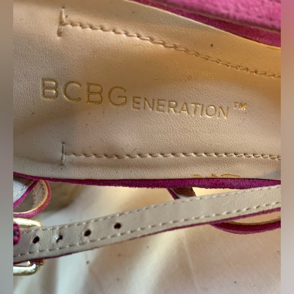 BCBGeneration Pink/Magenta With Multi-Colored Glitter High Heels. Sz 6/36 - Picture 5 of 7